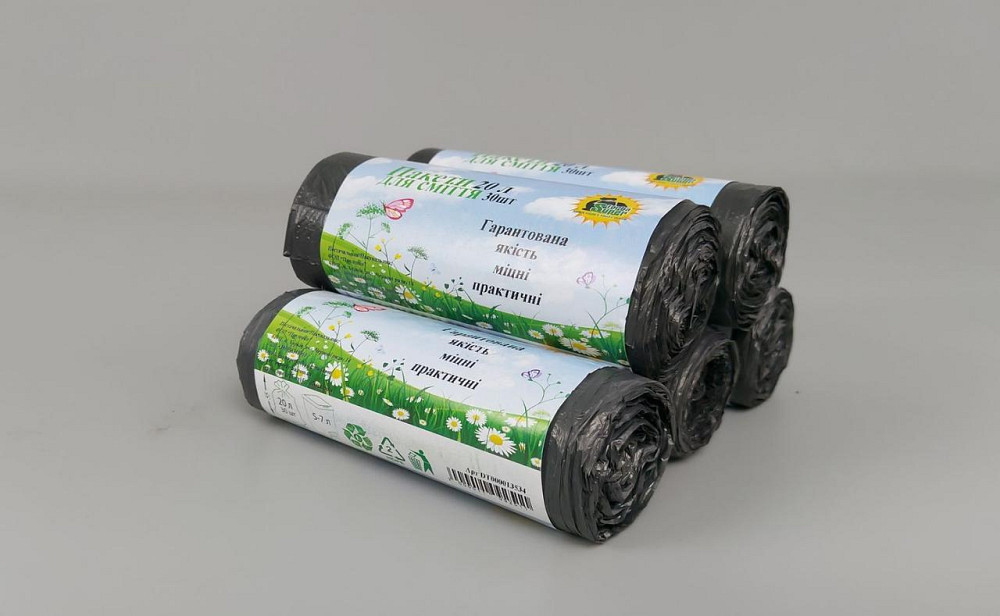 Мусорный пакет 20литров (30шт HD) Супер Торба черный (1 рул) Харьков - изображение 4