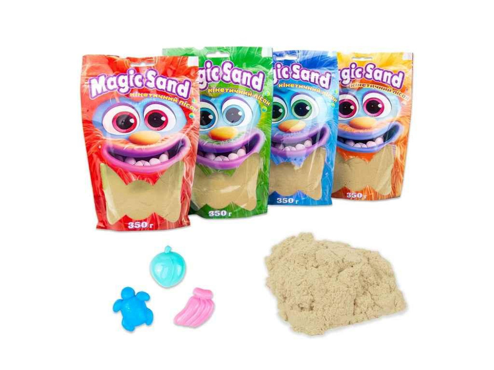 Кинетический песок Magic sand в пакете 39402-5 0.350кг Желтый ТМ STRATEG Киев - изображение 1