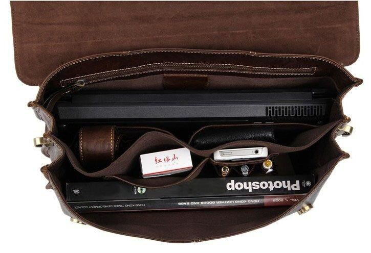 Сумка чоловіча Vintage 14085 для ноутбука Коричнева Київ - фото 3