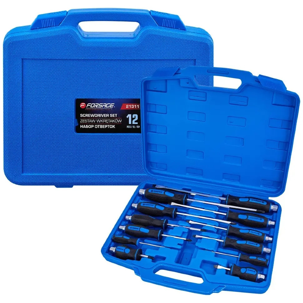 Набор силовых ударных магнитных отверток 12пр. (SL/PH) Forsage F-21311 Одесса - изображение 1
