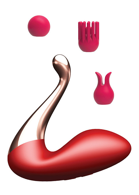 Вібростимулятор Swan massager, interchangeable heads - USB 9 Functions / APP Mobile Sex Aura Київ - фото 1