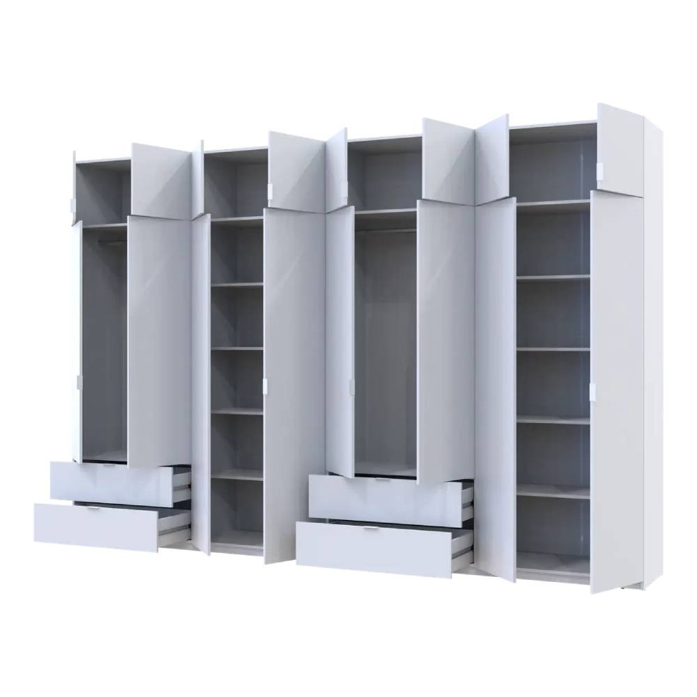 Шкаф для одежды Doros Лукас Белый 4+4 ДСП 360х50х240 DRS-011692 (42005142) Днепр - изображение 2