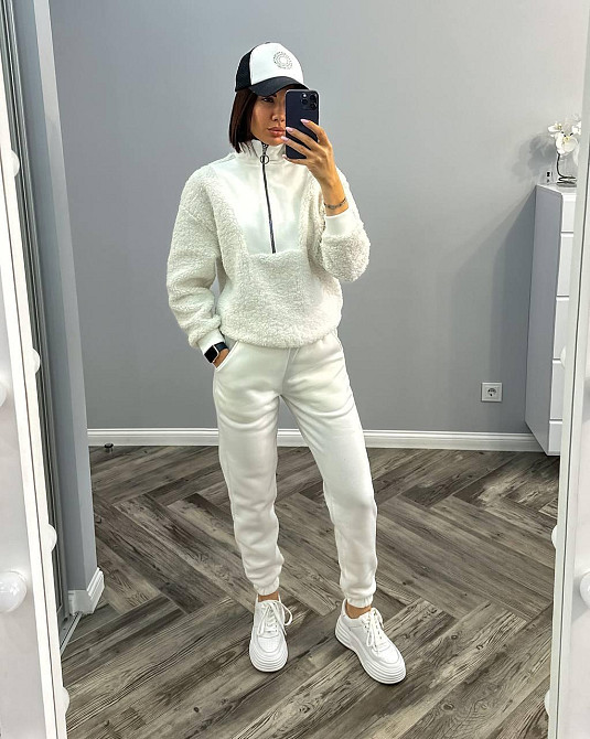 Женский стильный и удобный костюм двойка тринитка на флисе, трикотаж «Барашек» Одесса - изображение 1