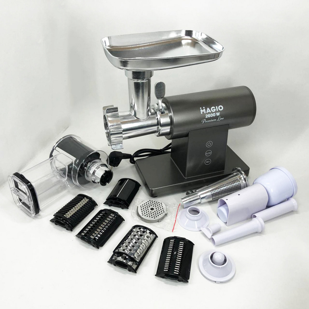 Електром'ясорубка з насадкою для ковбаси MAGIO MG-271, М'ясорубка для домашнього приготування м'яса MC-46 Львів - фото 13