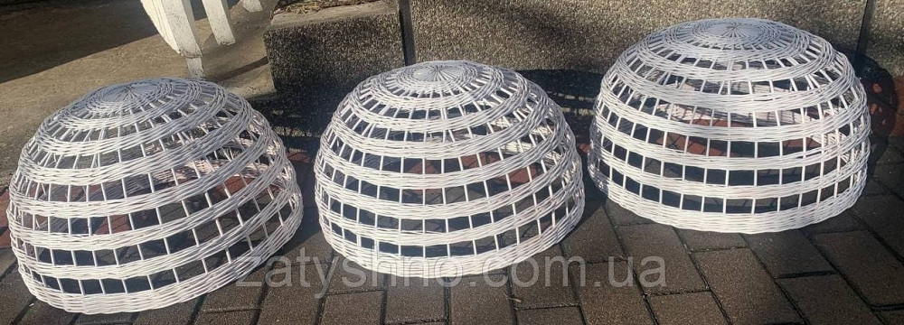 Плетеная люстра из лозы белая Киев - изображение 3