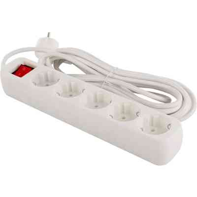 Мережевий фільтр живлення ColorWay CW-PSEA55W, 5 розеток/ 5M white (CW-PSEA55W) Вінниця