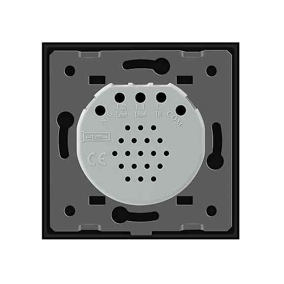 LIVOLO Сенсорний прохідний/перехресний диммер Livolo чорний скло (VL-C7FC1SD1-2GBP) Коломия