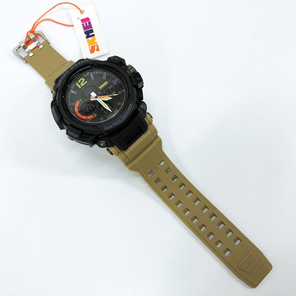 Военные часы с секундомером SKMEI 1343KH KHAKI, Водонепроницаемые наручные часы для мужчин TL-43 Львов - изображение 11