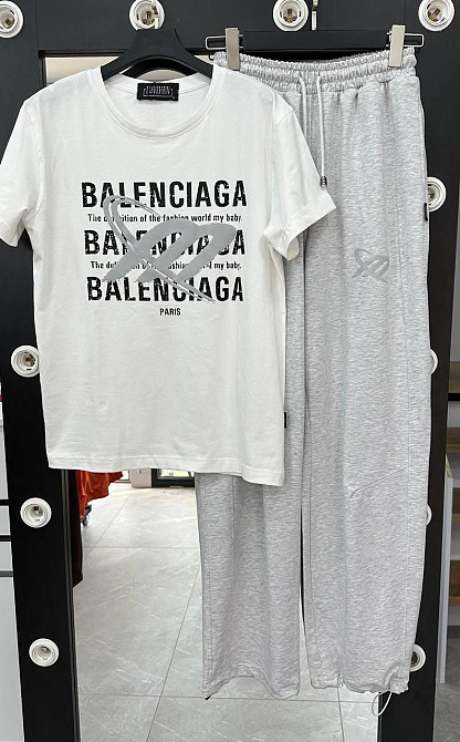 Стильний жіночий, зручний костюм двонитка пеньє + кулір Сірий, 42 Одеса - фото 3