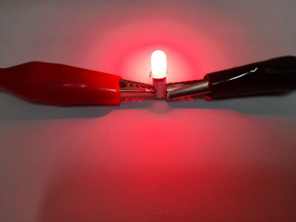 Светодиодная лампа TBS T5 2 SMD 3014 (W1,2W) W2x4,6d панель приборов, кнопка RED 12V Харьков - изображение 3