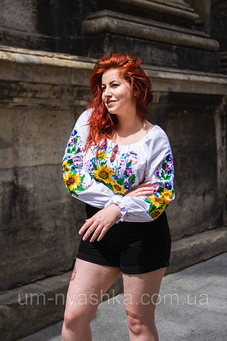 Натуральна Блузка з вишивкою вишиванка "Маріанна" для жінок S-3XL Кривий Ріг - фото 1