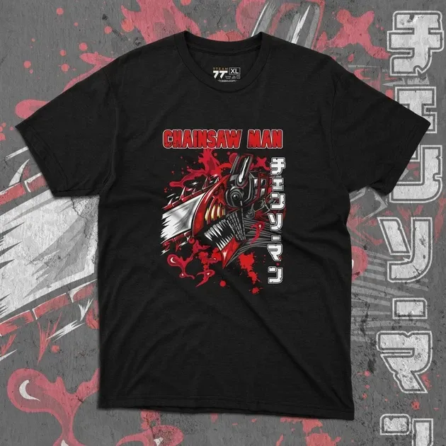 Футболка для підлітка хлопчика з принтом Человек Бензопила Денджи 4 Розмір 160 Anime10486 Дніпро - фото 1