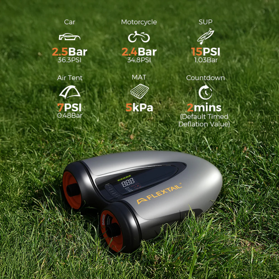 Насос кемпінговий для накачування човнів, сапів, Flextail Evo Sup Pump Pro, чорний Київ - фото 2