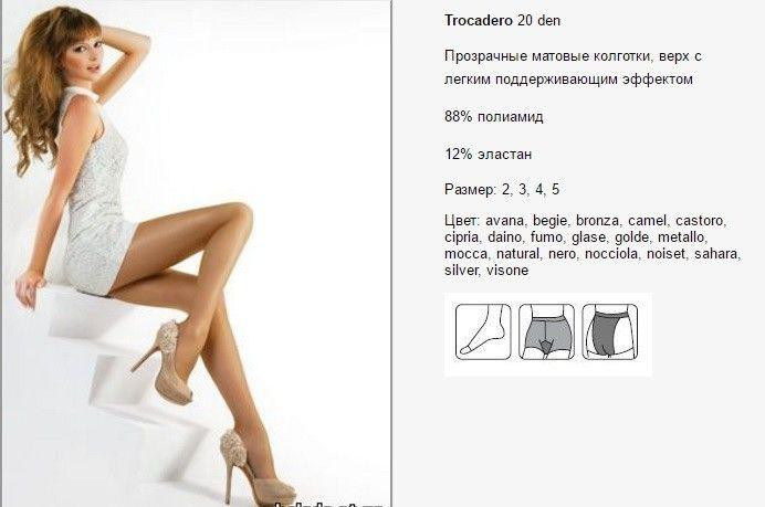 Колготки жіночі Lores Trocadero 20den mocca Київ - фото 2