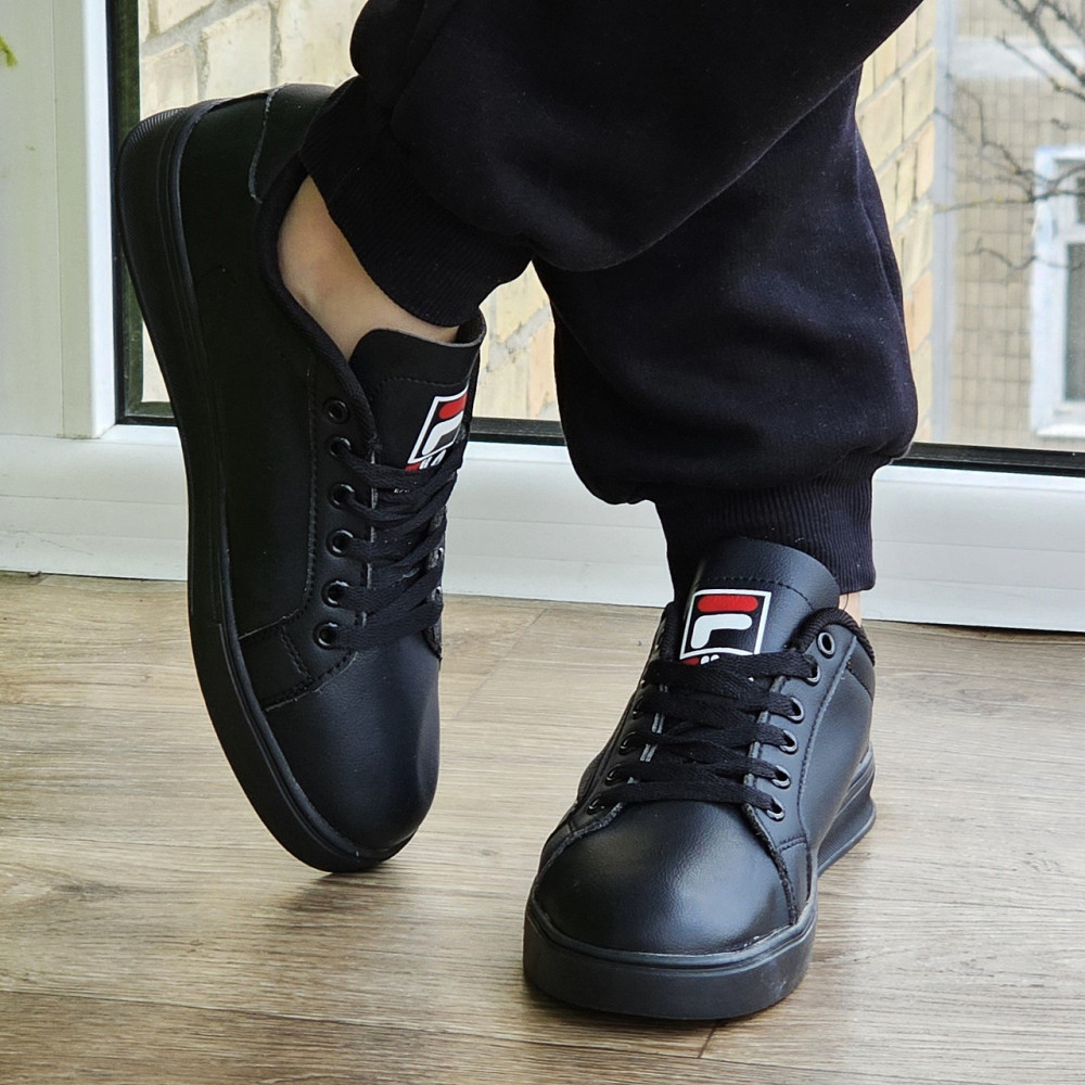 Мужские Кроссовки FILA Черные Кеды Фила Кожаные (размеры: 40,41,42,43,44) Видео Обзор Днепр - изображение 7