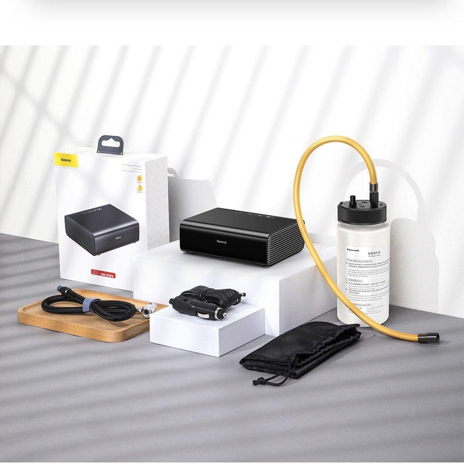 Автомобільний насос компресор Baseus Smart Inflator Pump CRCQB01-01 (Чорний) Миколаїв - фото 9