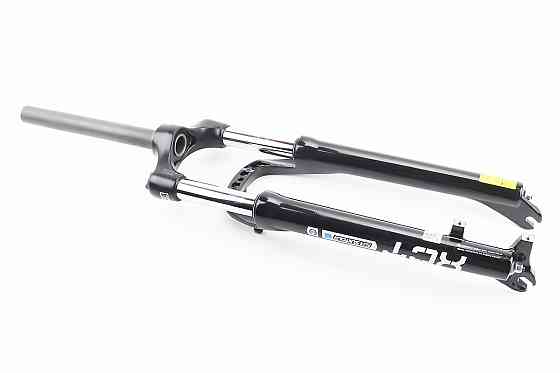 Вилка 27,5" амортизаційна, без різьби 1-1/8" (28,6мм), шток 250мм, з ходом 100мм, Disk-brake, пружинно-оливна, Lockout, алюмінієва, чорна XC Київ