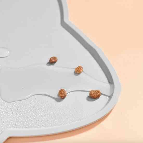 Коврик под миску для кошек и собак Ушки, Нескользящий силиконовый коврик-подставка под миски для собак и кошек с приподнятыми краями, водонепроницаемы Винница