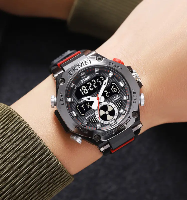 Годинник чоловічий спортивний наручний Skmei 2223 Чорний зі сріблястим Вінниця - фото 8