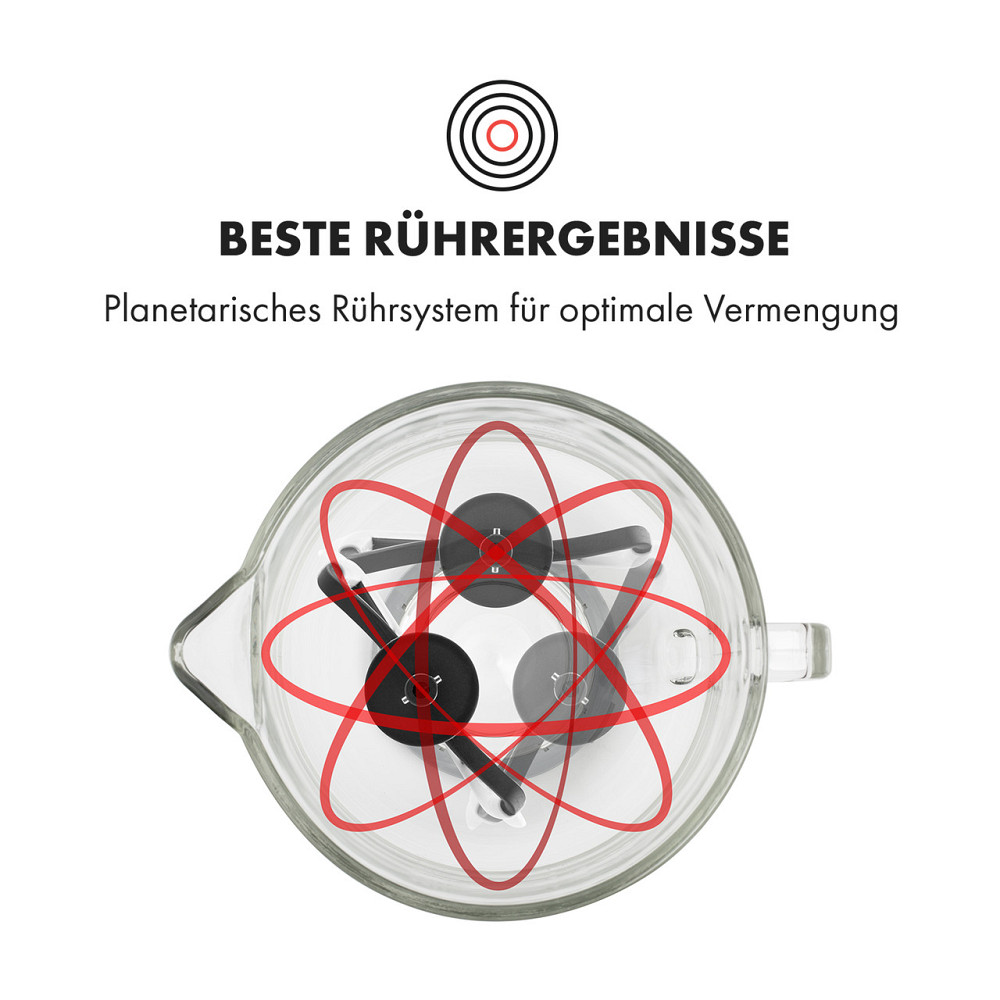 Кухонний комбайн Lucia Rossa 2G, блендер, м'ясорубка, 1300 Вт, без бісфенолу-А, червоний (Німеччина, читати Рівне - фото 6