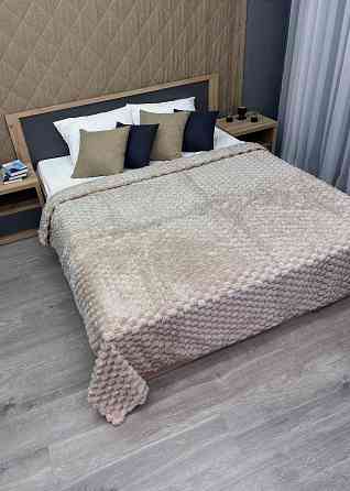 Плед-покривало 210х210 см (+-5см) Соти Світло-бежевий (87-204) Київ