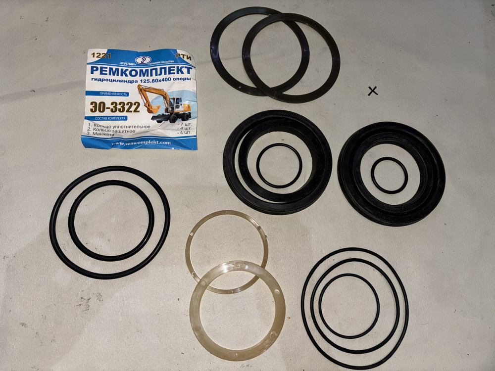 Ремкомплект гідроциліндру опори 125.80х400 ЕО-3322. Руслан. Харків - фото 1