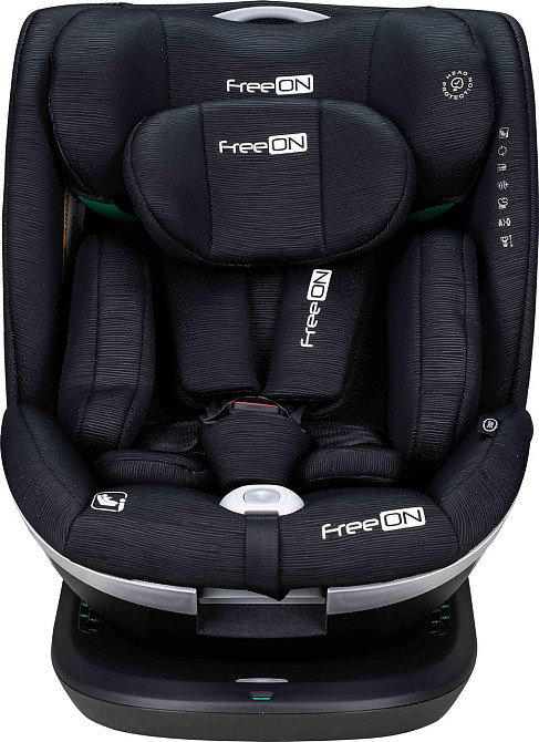 Автокрісло дитяче FreeON Opal i-size (40-150 см) з кріпленням Isofix Чорний Київ - фото 1