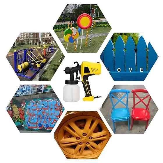 Фарбопульт 800мл Electric Paint Sprayer + Подарунок Налобний ліхтар RJ-3000 / Фарборозпилювач для фарби Київ