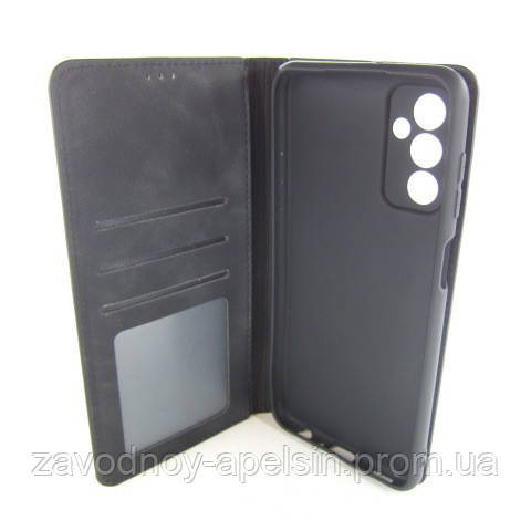 Чехол книга Samsung M13 M135 M136 Защита камеры (черный) Одеса - фото 3