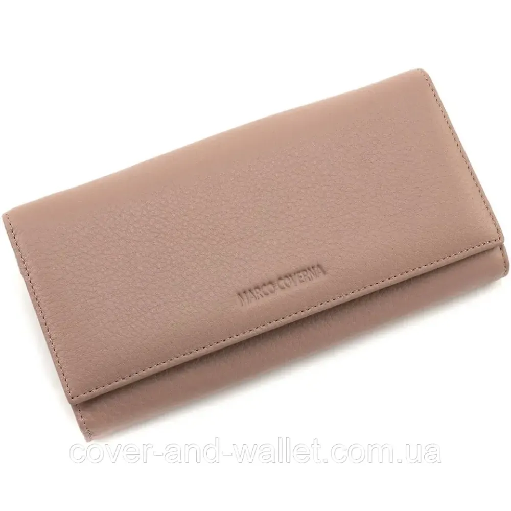Элитный женский кошелек из натуральной кожи пудрового цвета Marco Coverna W001 Pudra Киев - изображение 3