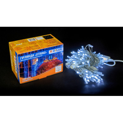 Гірлянда Delux STRING 100LED 10 м flash Білий/Прозорий IP44 (90015187) Вінниця - фото 2