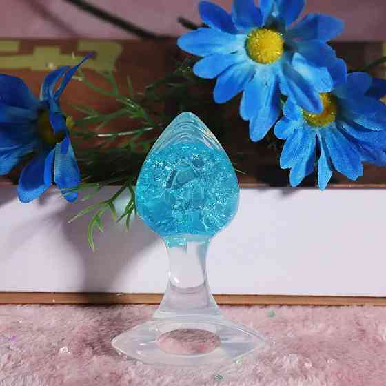 Анальная пробка Liebe Seele Heart-shaped Crystal Anal Plug - Blue Medium Sex Aura Киев