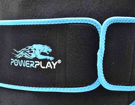 Пояс для схуднення PowerPlay 4303 Чорно-Синій Луцьк