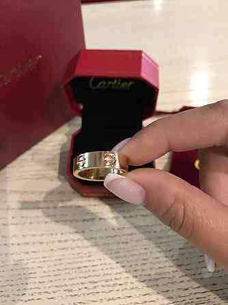 Cartier кільце в рожевому золоті LOVE / Cartier кільце рожеве золото без каменів Одеса