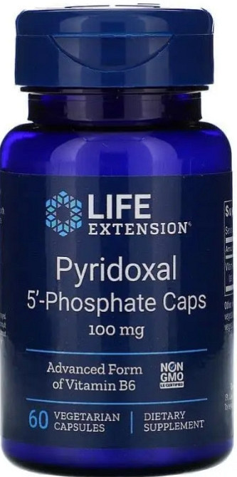 Вітамін В6 Life Extension Pyridoxal 5'-Phosphate 100 мг 60 капс Київ - фото 1