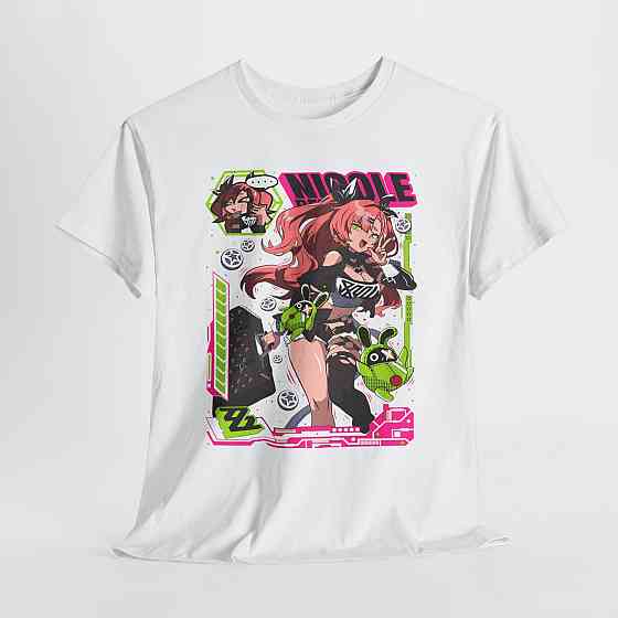 Футболка з аніме принтом Зенлесс Зоне Зеро Ніколе оверсайз (S/M/L) Чорний AnimeJ0683 Дніпро