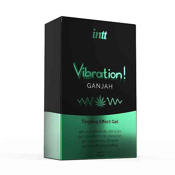 Жидкий вибратор Intt Vibration Ganjah (15 мл), густой гель, необычный вкус, действует до 30 минут Sex Aura Киев