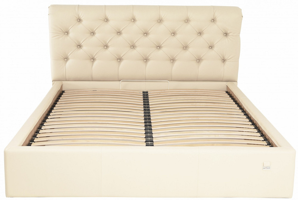 Ліжко Двоспальне London VIP 180 х 200 см Fly 2207 З додатковою металевою цільнозварною рамою Бежевий Київ - фото 9