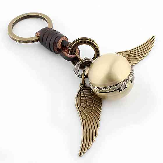 Часы-брелок Снитч RESTEQ — кварцевые часы в форме золотого снитча из Гарри Поттера, стильный аксессуар для поклонников волшебного Киев