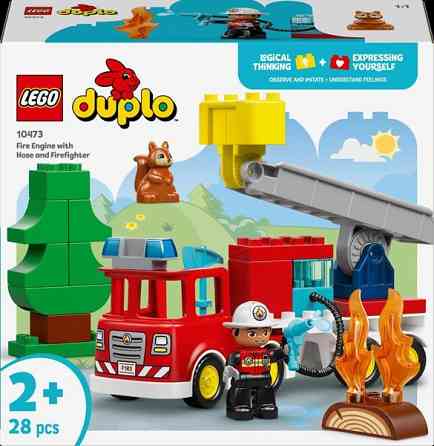 Конструктор LEGO DUPLO Town Пожежна машина зі шлангом і пожежником 28 Деталей ( 10473 ) Харків