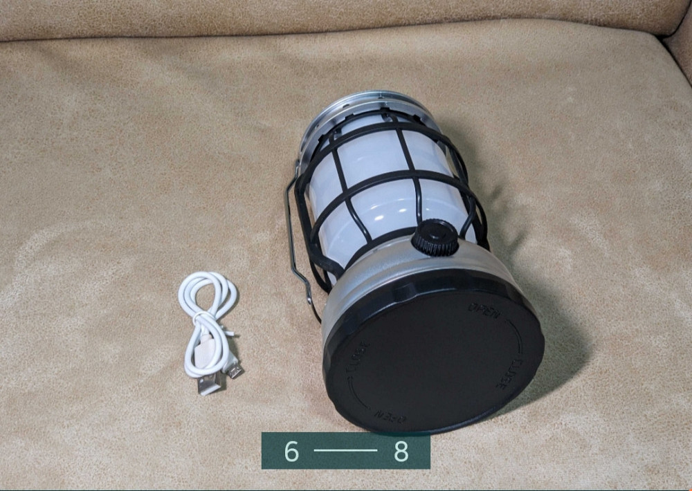 РетроLED Ліхтарик — лампа на акумуляторі, соняшникова панель + повербанк Київ - фото 6