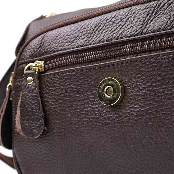 Сумка з натуральної шкіри для жінок Коричневий (Vintage) Київ