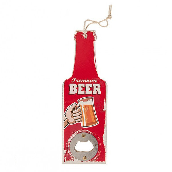 Відкривачка "Пляшка"з дерев'яною ручкою, червона 20 см Рівне - фото 1