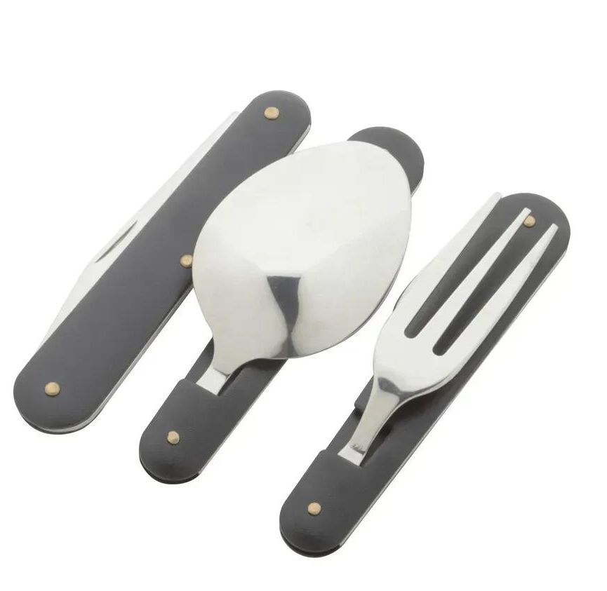 Туристичний столовий прилад F48 чорний Дніпро - фото 2