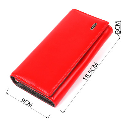 Кошелек Kivi Из гладкой экокожи Красный (19075) Винница - изображение 4