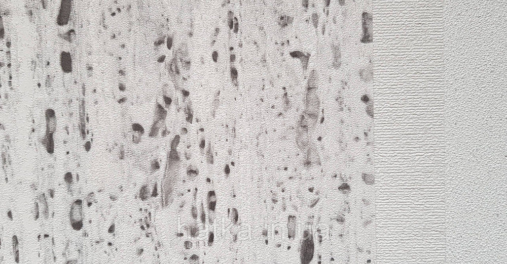 Шпалери вінілові на флізеліні Marburg Travertino 1.06х10 абстракція смужки точки під кору дерева чорні білі Київ - фото 3