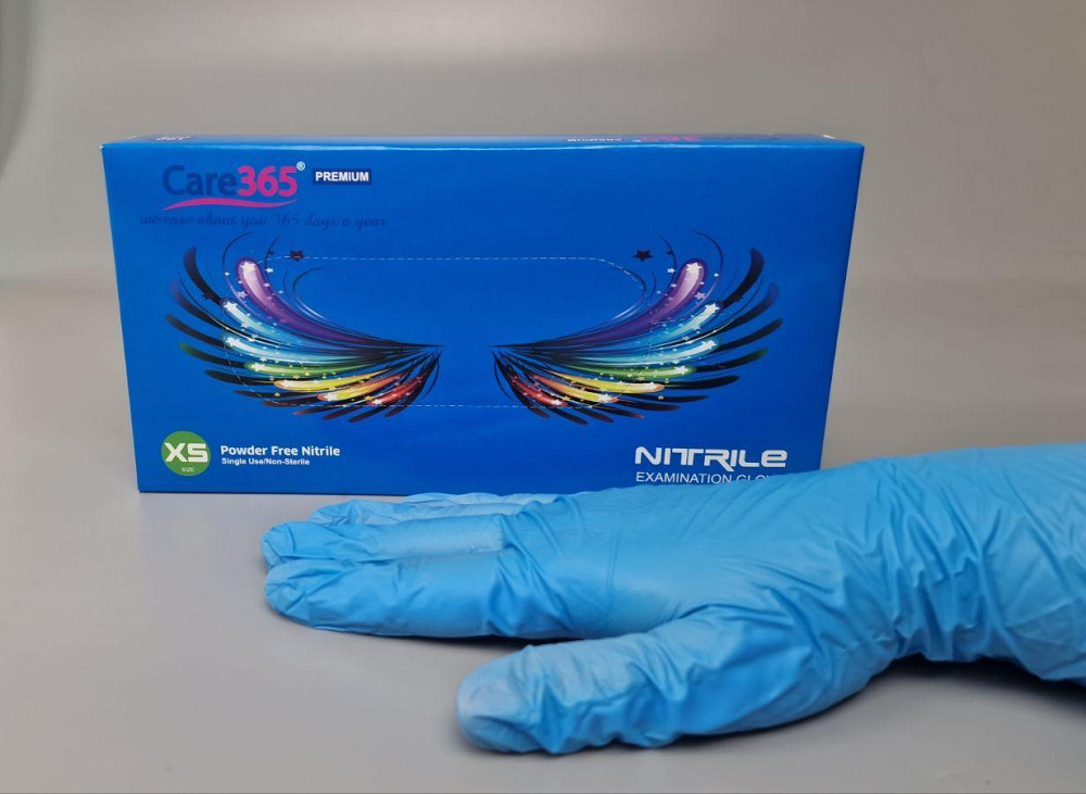 Рукавиці Нітрил Синій (100 шт.) SX "CARE 365" (1 пачка) Харків - фото 4