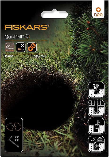 Леза великі 20 см до бури Fiskars "QuikDrill Plus Part L" (1000641/134737) Сталь Нововолинськ - фото 3