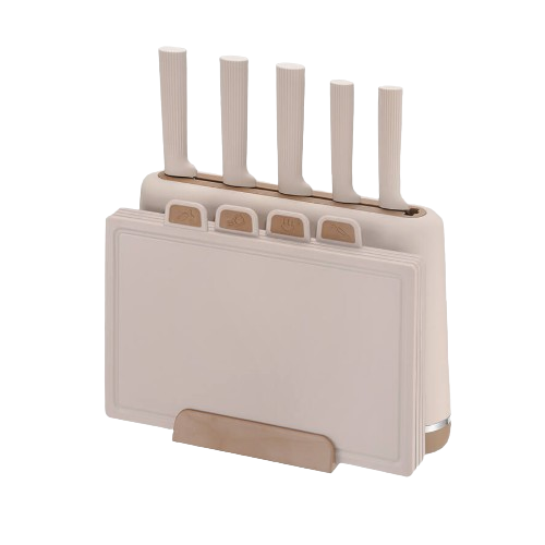 Набір ножів 10 предметів:(5шт + підставка + обробні дошки) MR-1412-BEIGE Maestro Житомир - фото 1