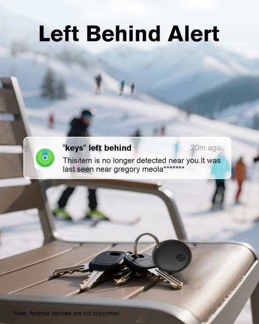 Смарт-трекер Hauibela weTag mini для пошуку речей, Apple Find My, Bluetooth до 50 м, звуковий сигнал, CR2032, iOS Київ - фото 4